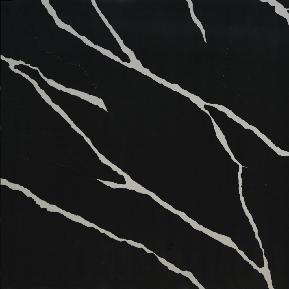 Nero marquina black quartz slab