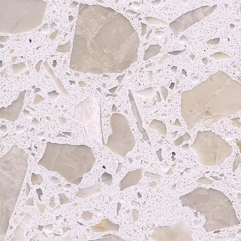 Graceful Creative Magnolia white terrazzo stone tiles