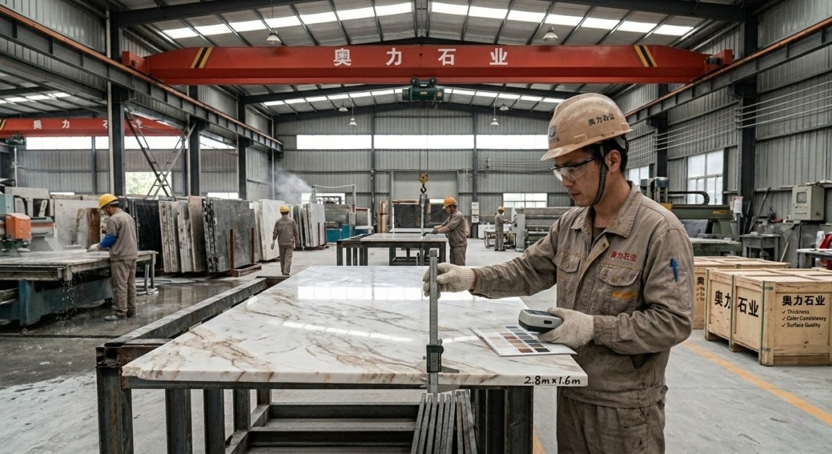 In professional stone manufacturing, quality is not managed by slogans. It is managed by process control