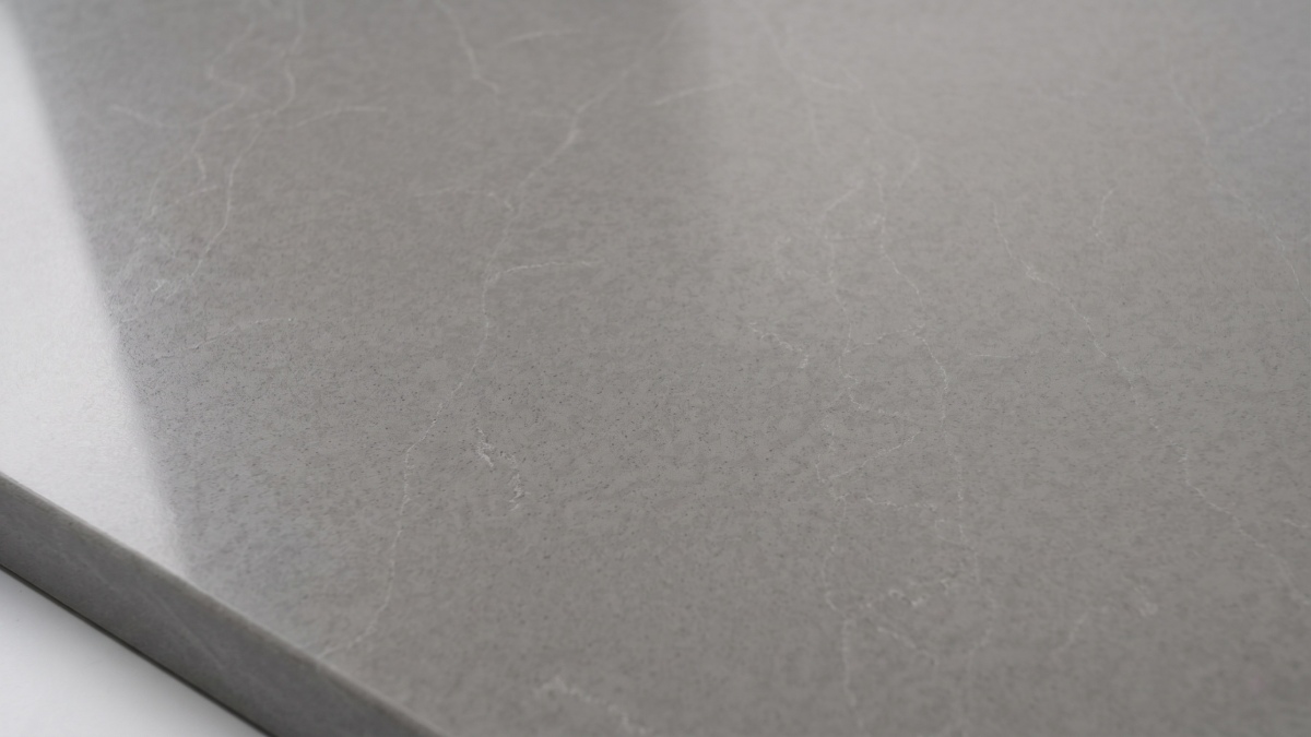 Mist Grey Quartz surface close-up detail