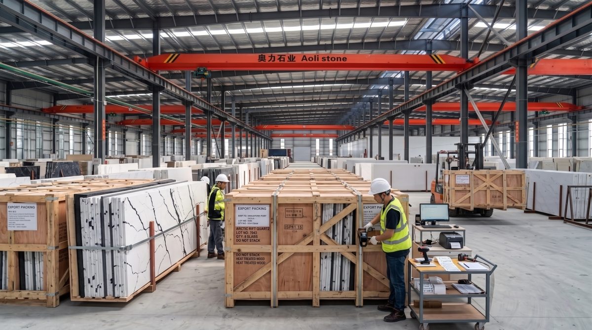 Arctic Rift Quartz export packing in wooden bundles Arctic Rift Quartz export packing in wooden bundles