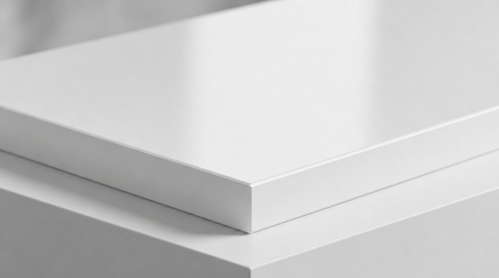 Close-up detail showing the fine texture and clean white surface of Super White Quartz