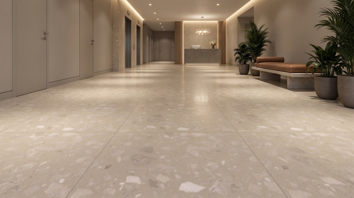 Hotel floor panels using Ultraman Beige Decorative Artificial Stone