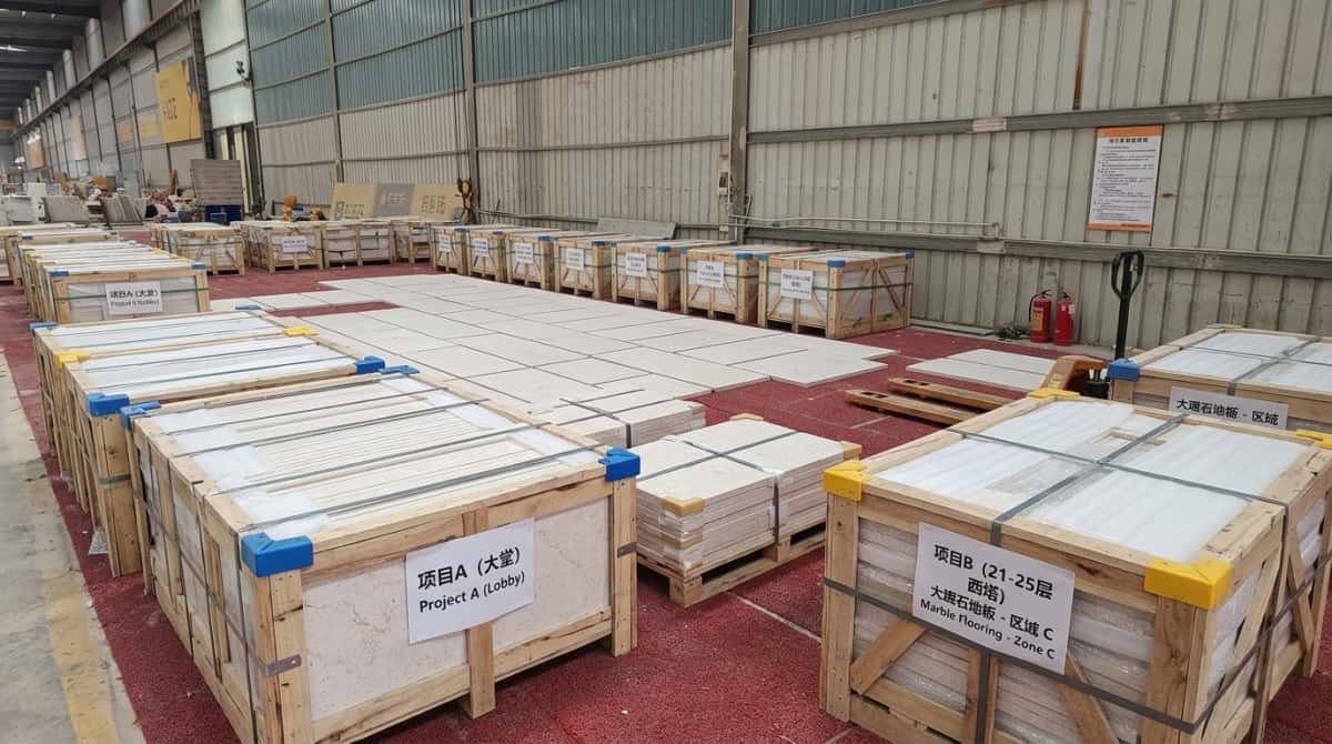 residential-stone-pieces-packed-by-unit-room-type Residential stone pieces packed by unit and room type for project installation