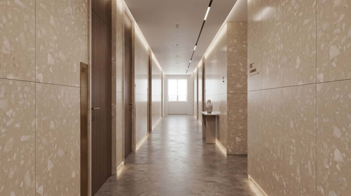 warm-beige-artificial-marble-wall-panel Warm beige artificial marble wall panel for hotel and apartment interiors