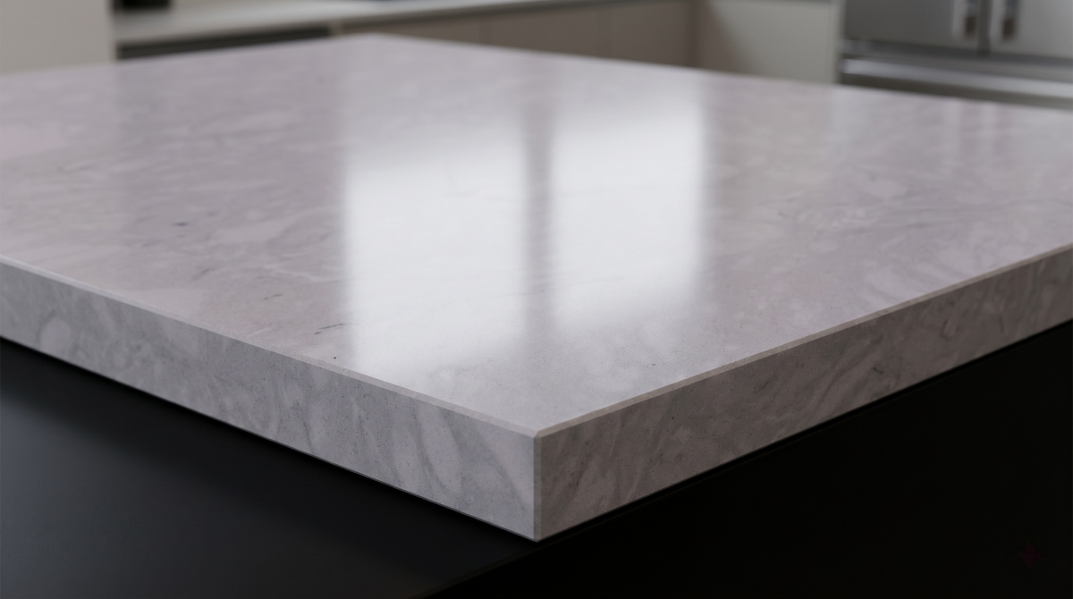 Cut to size grey synthetic marble panels for interior projects