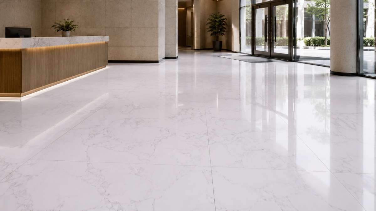 big-flower-white-artificial-marble-flooring Big Flower White artificial marble flooring for commercial interior project