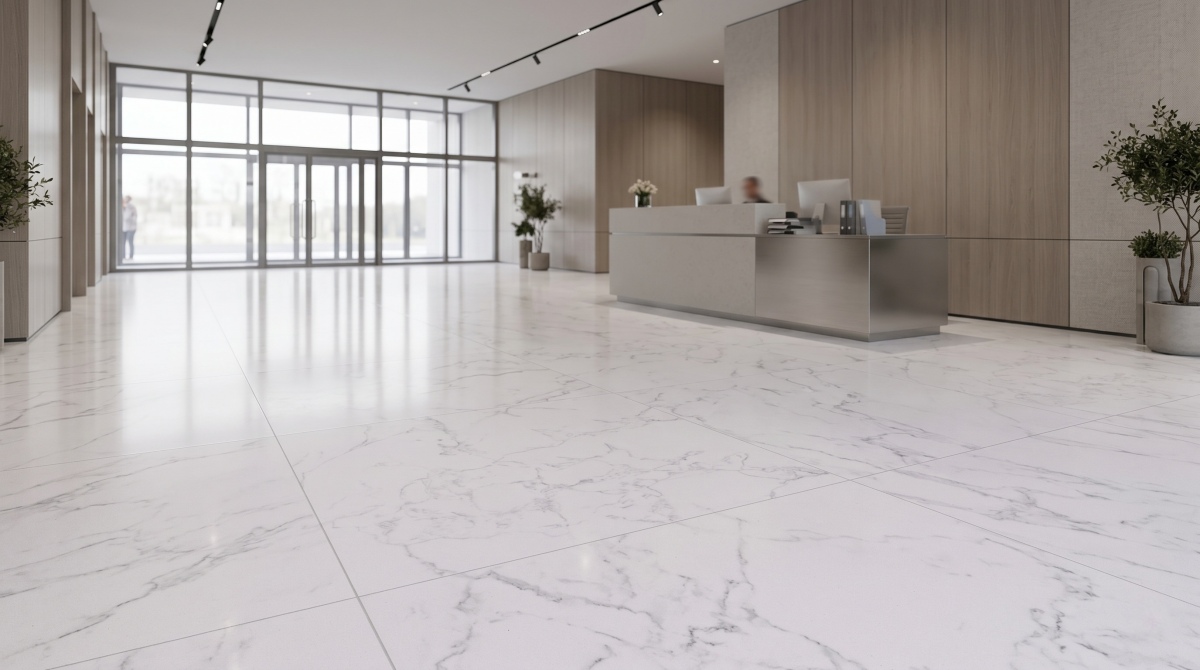 polished-white-synthetic-marble-soft-grey-pattern Polished white synthetic marble surface with soft grey pattern