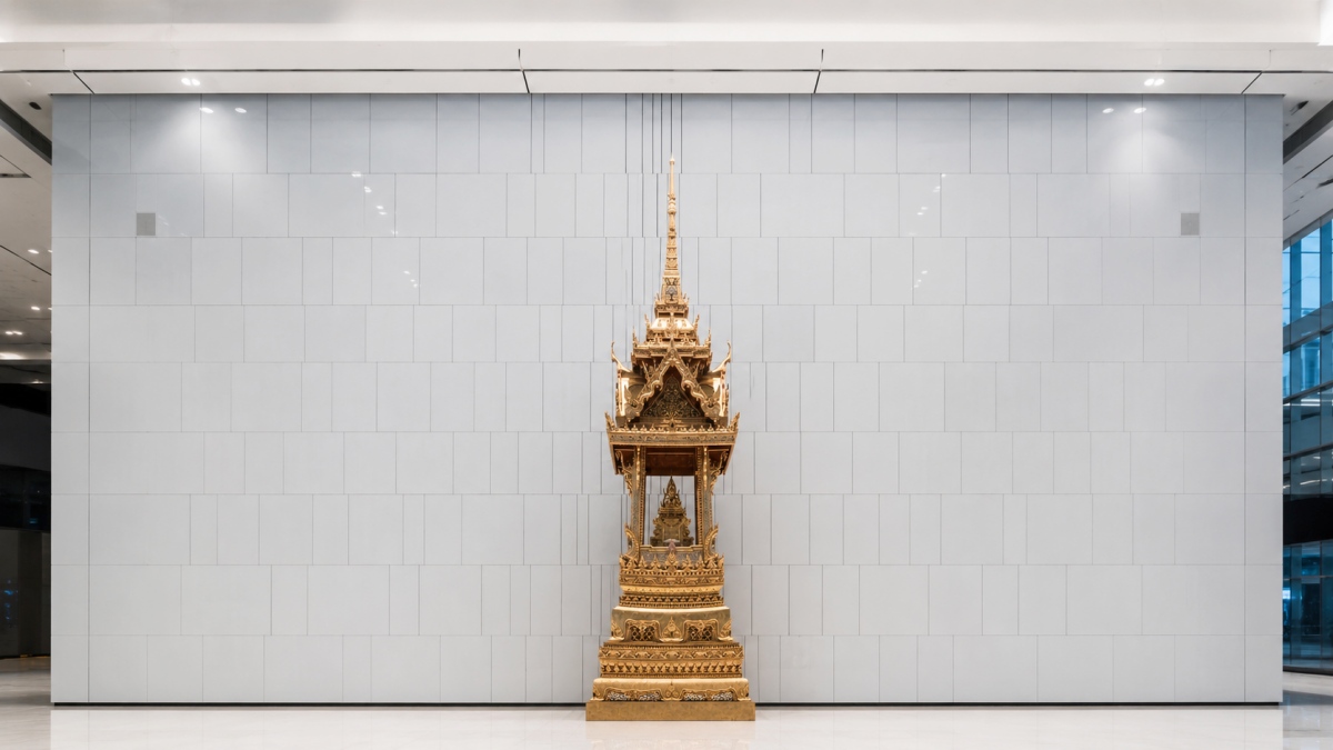 Aoli Super White artificial marble wall cladding in Thailand airport