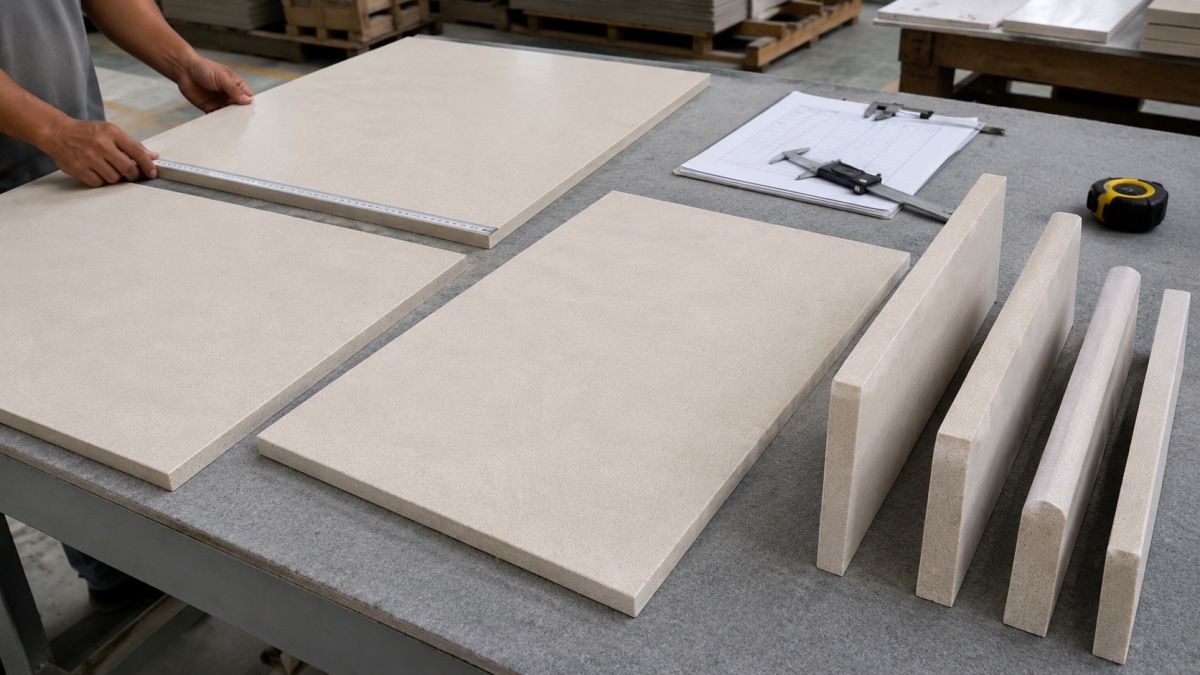 cut-to-size-raining-wave-beige-artificial-marble-panels Cut to size Raining Wave Beige artificial marble panels for project supply