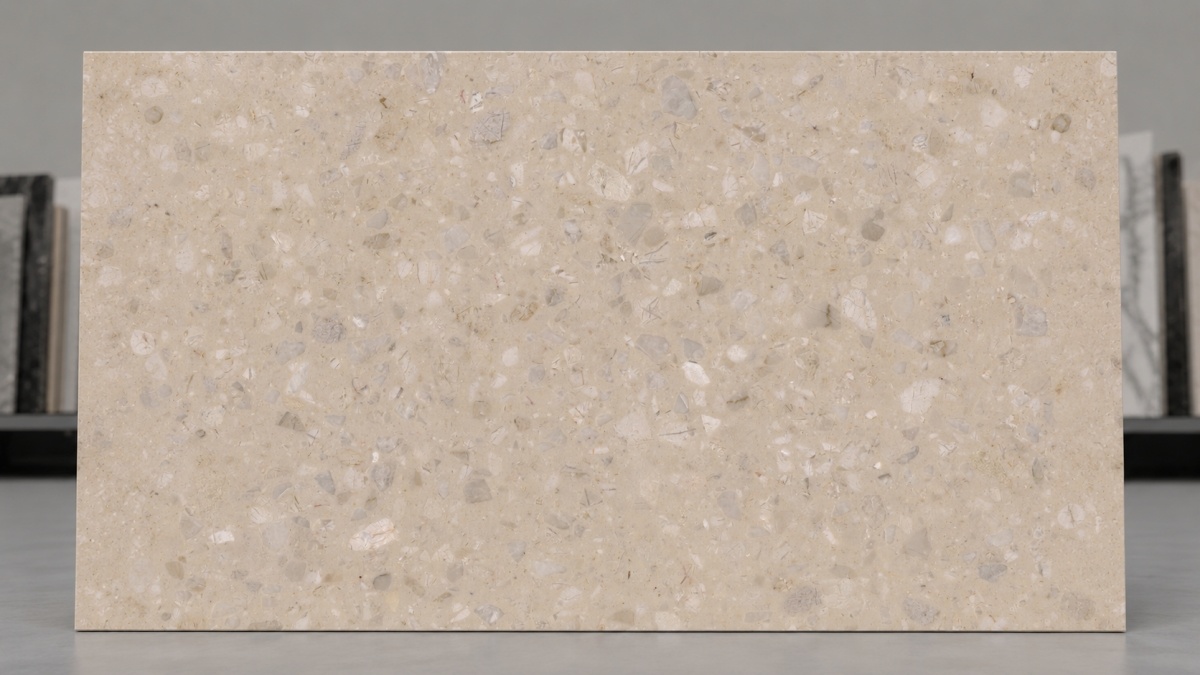 Century Beige artificial marble slab for interior flooring and wall projects