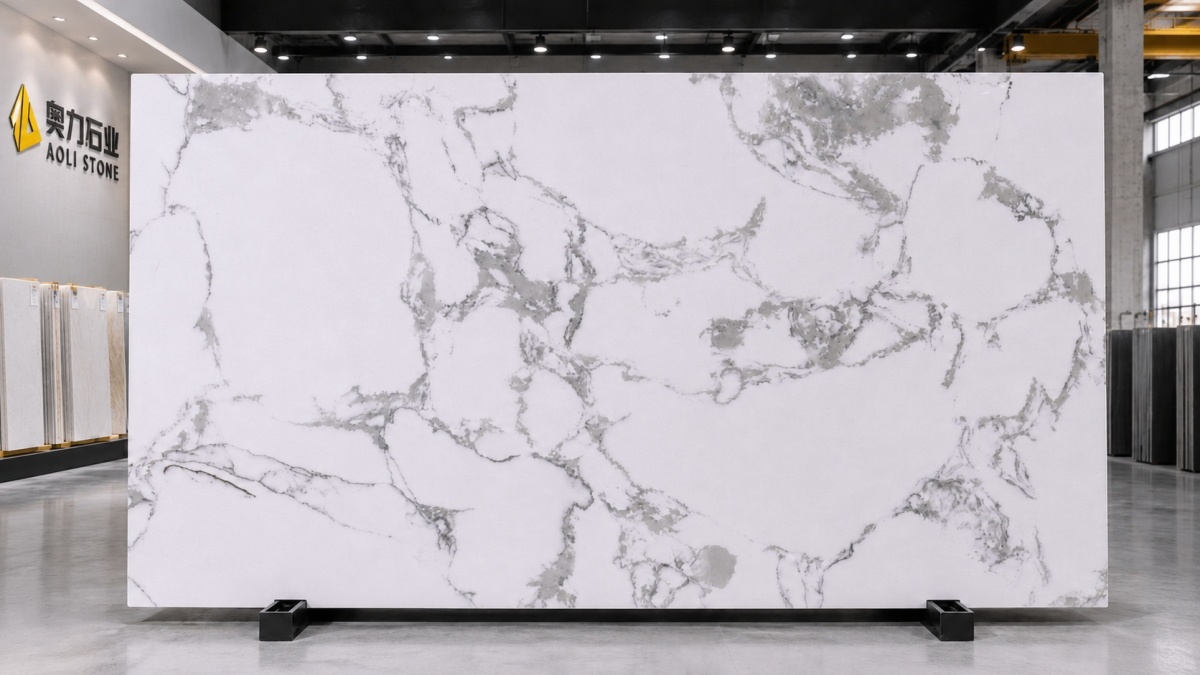 net-white-artificial-marble-slab-grey-veins Net White artificial marble slab with grey net veining