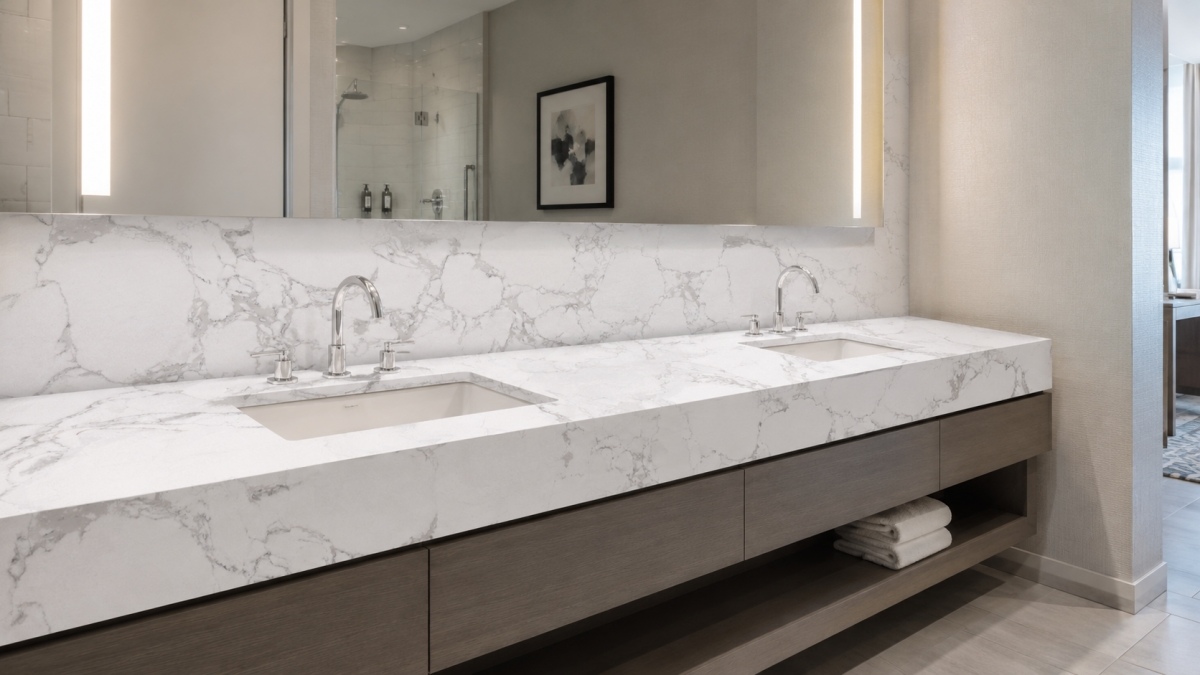 net-white-artificial-marble-vanity-top Net White artificial marble vanity top for bathroom project