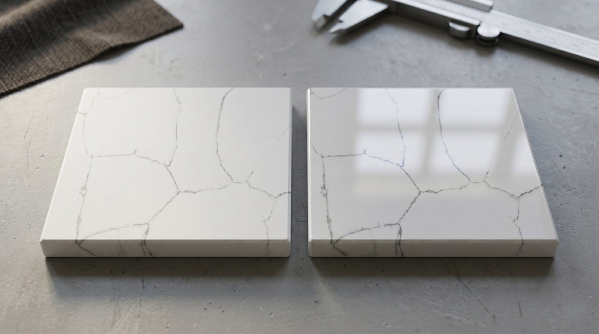 Polished white artificial marble surface with thin grey lines Polished white artificial marble surface with thin grey lines