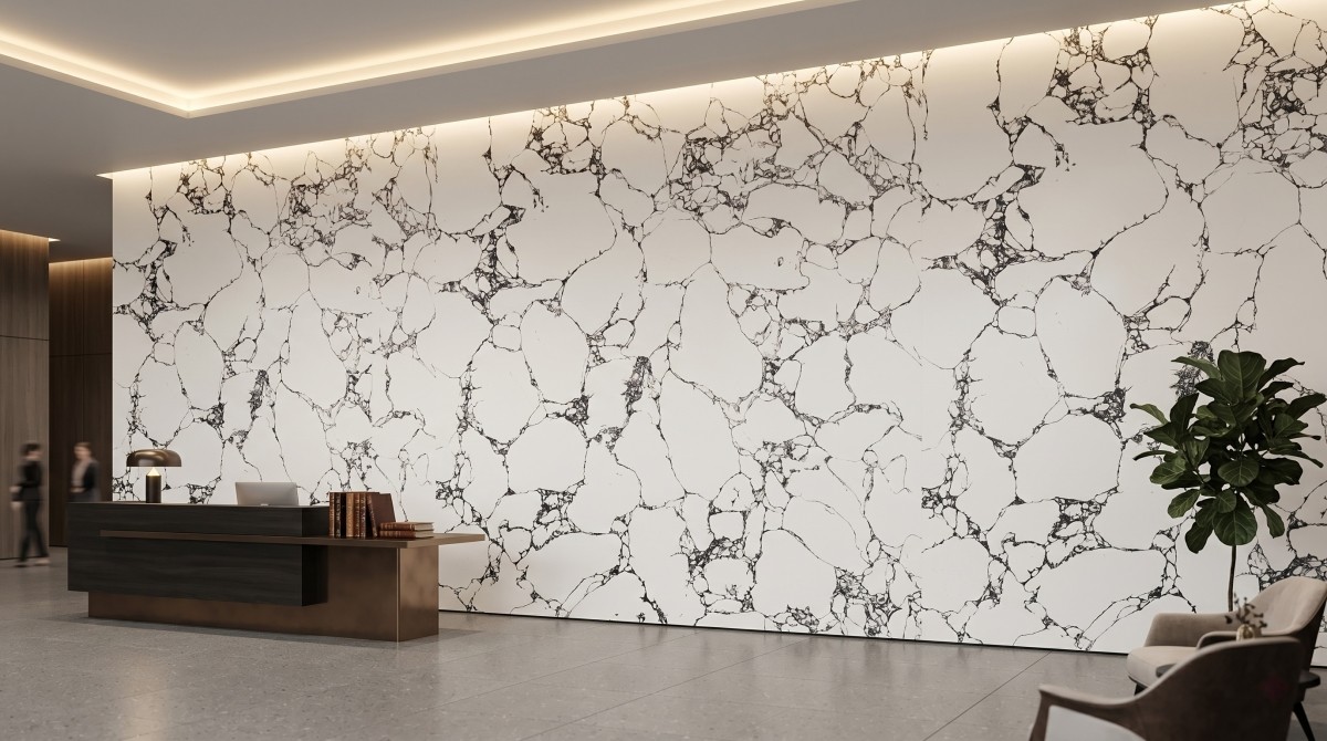 white-artificial-marble-statement-wall-slab White artificial marble slab for interior statement wall panels