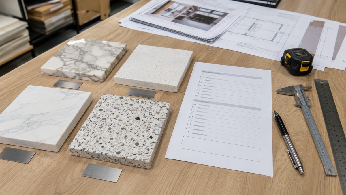stone-rfq-checklist-samples-drawings-tools Stone RFQ checklist with samples drawings and measuring tools for project quotation