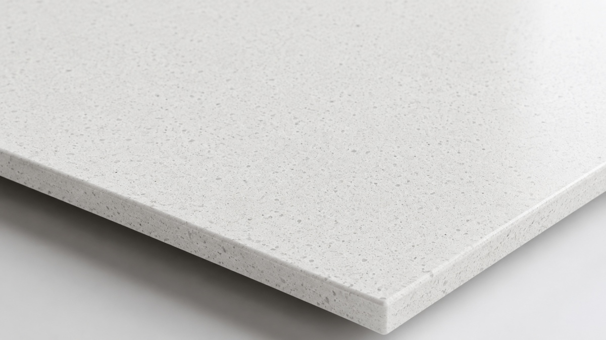 commercial-white-artificial-marble-edge-detail Edge detail of Commercial White Artificial Marble for fabrication reference