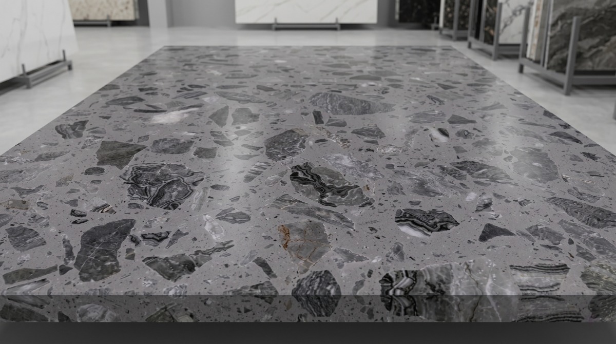 intertwining-grey-artificial-marble-cut-to-size Cut-to-size Intertwining Grey Artificial Marble pieces prepared for project supply