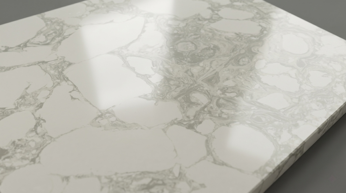 fendy-white-artificial-marble-polished-detail Fendy White Artificial Marble polished surface detail for vanity top use