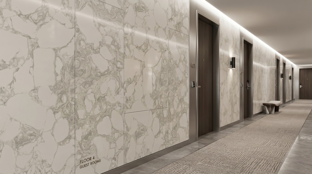 fendy-white-artificial-marble-wall-panel Fendy White Artificial Marble wall panel in a light interior space