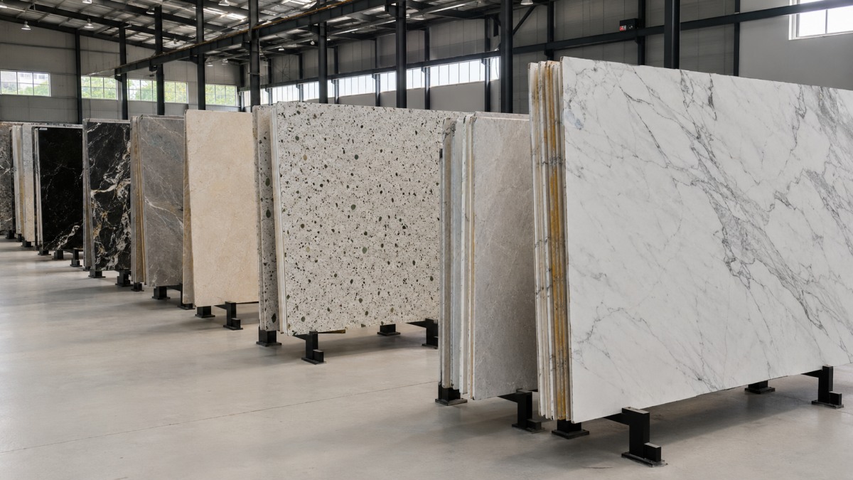 full-stone-slabs-for-project-supply Full stone slabs prepared for project supply and local fabrication Caption: Slabs are useful when buyers need flexibility, local fabrication control, or material stock
