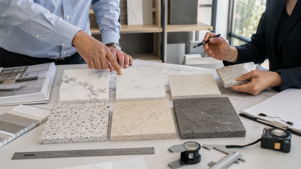 stone-supplier-communication-project-review Stone supplier communication review with samples drawings and project notes