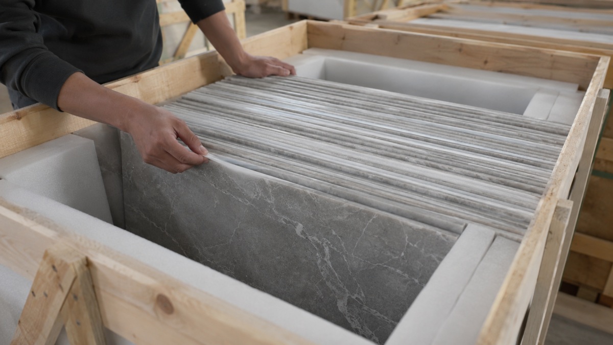 stone-internal-crate-protection-check Internal stone crate protection checked before closing