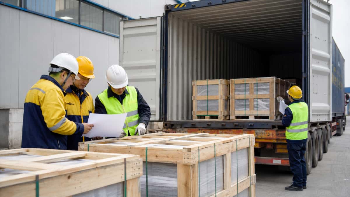 stone-container-loading-inspection-before-shipment Stone container loading inspection before shipment
