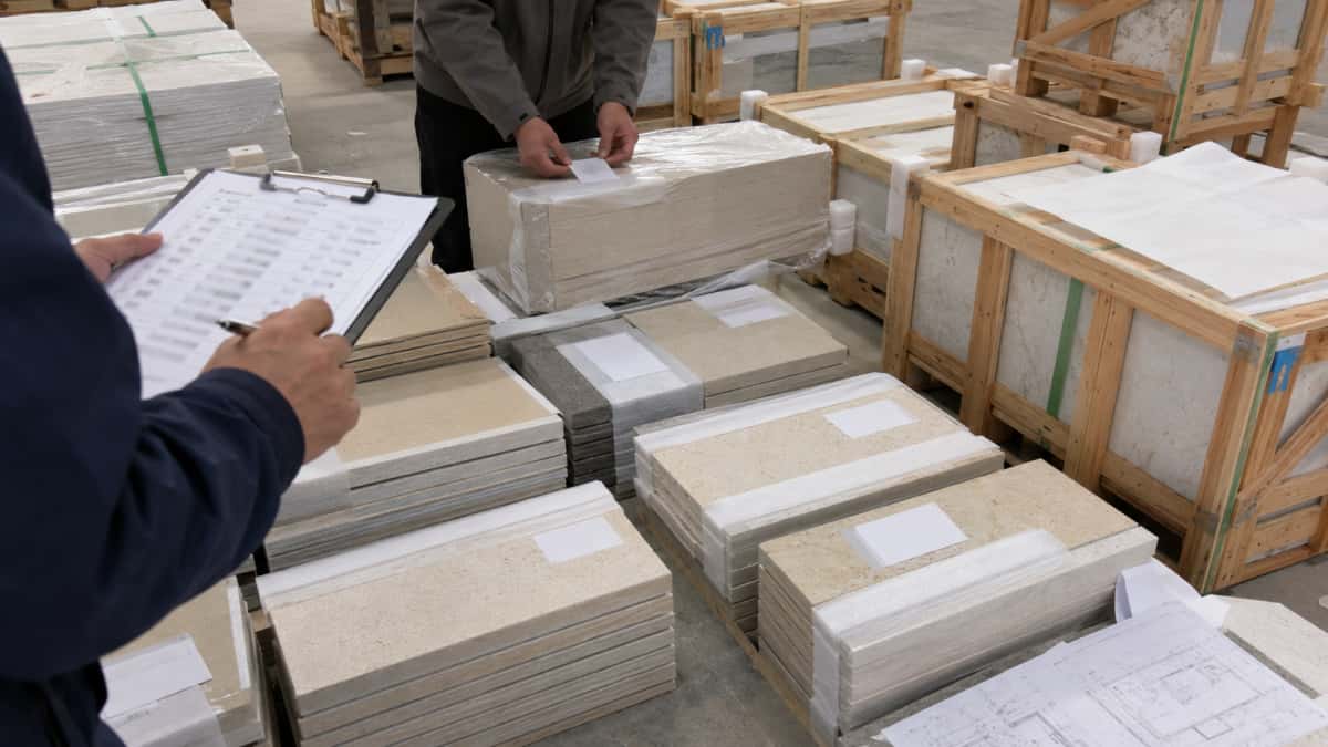 phased-stone-delivery-batch-control-label-management Phased stone delivery batch control and label management for cut-to-size project materials