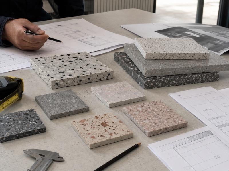 How to Choose Terrazzo Thickness for Slabs, Tiles, Countertops and Stairs