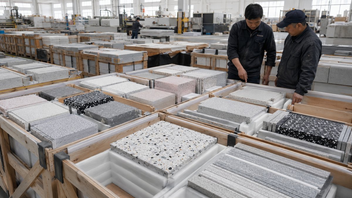 terrazzo-cut-to-size-export-packing-review Terrazzo cut-to-size export packing review before shipment