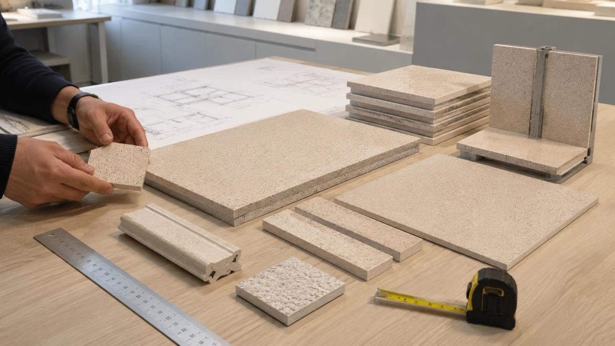 Explain how one approved material design can move into different product formats.